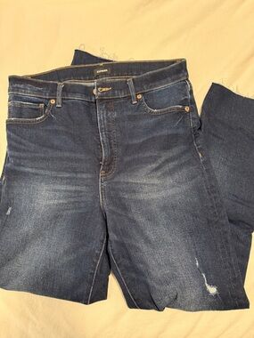 express modern straight dark wash jeans